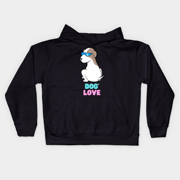 Love dog my family Kids Hoodie by MeKong